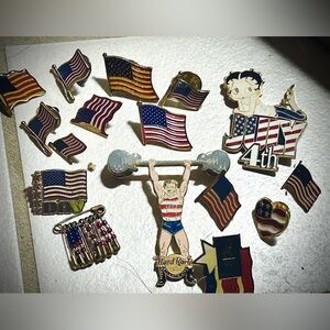 Choice of Patriotic Vintage USA FLAG PIN